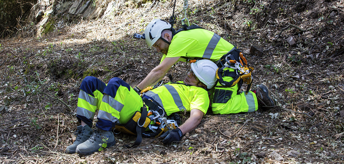 Imagem - Simulacro de resgate em altura na Ponte da Nossa Senhora da Barroca