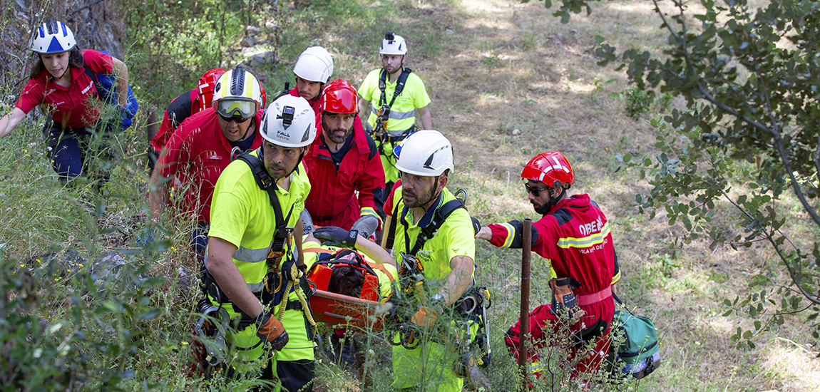 Imagem - Simulacro de resgate em altura na Ponte da Nossa Senhora da Barroca