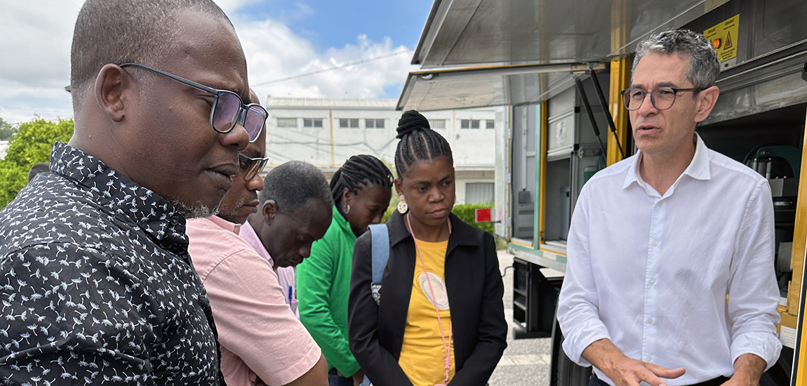 Foto 3: Técnico da IP a explicar processo aos formandos