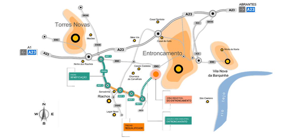 ER243 – Acessibilidades à Zona Industrial de Riachos