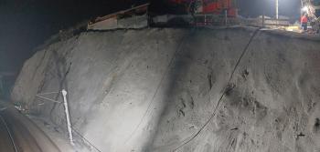 Fotografia 3: Intervenção noturna nos taludes da Linha do Douro